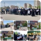 تجمع اعتراضی دانشگاهیان آموزشکده ملی مهارت دختران بجنورد در محکومیت حملات رژیم غاصب صهیونیستی به مردم مظلوم فلسطین